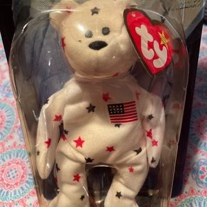 RARE Ty beanie baby Glory the Bear d.o.b 1997 introduce 1998